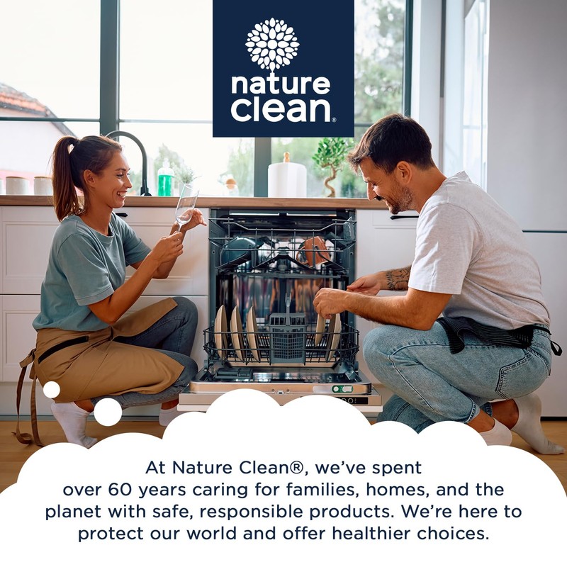 Nature Clean All Natural Dishwasher Pods, Plant-Based Non Toxic Dishwasher