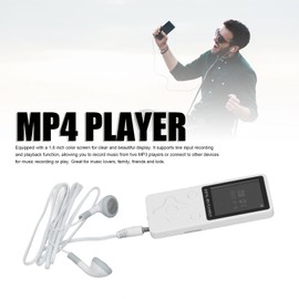 32GB MP3 Player with Bluetooth 5.0, 1.8 Inch LCD Screen, Portable HiFi Music Player with Speaker, 128GB Expansion Support, Digital Lossless Music MP3 MP4 Player for Kids (White)