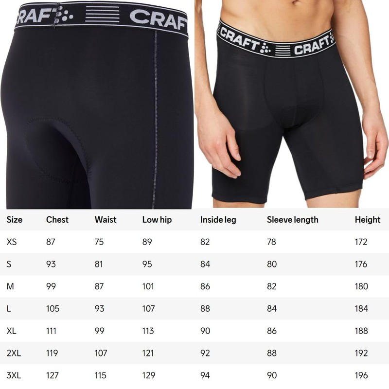 Craft Men's Greatness Bike Shorts, Black/White, Large