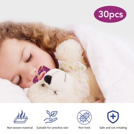 Cinta para Dormir Niños, Cinta Bucal con Diseño Anti-Ronquidos Tiras para Dormir para Dejar de Roncar Reducción de la Respiración Bucal Tira Nasal para Aliviar los Ronquidos (30 piezas)