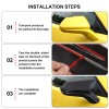 CheroCar Carbon Fiber Side Mirror Cover Horn Cap Decor for