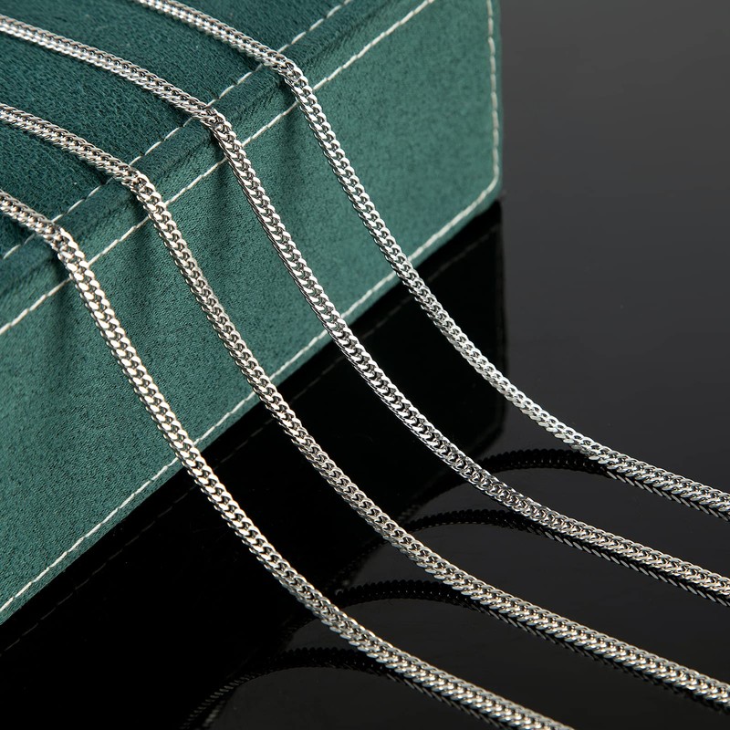 YOUBEIYEE Silver Chain Bulk Jewelry Making Supplies 304 Stainless Steel