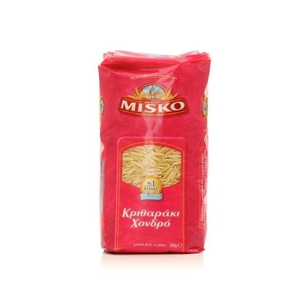 Misko - Greek Orzo Pasta [Risoni Large], (4)- 17.6 oz. Pkgs.