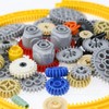 496Pcs Technic-Parts Pieces Gears-Axles-Pins-Connectors Compatible with Major Brand Power-Function Cars-and-Motors
