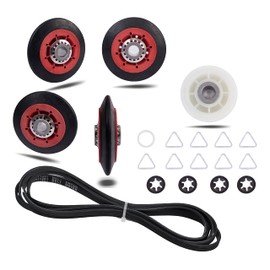 Dryer Repair Kit Drum Roller Pulley Belt Fits For Whirlpool Duet WED8300SW0 WED8300SW1 WED8300SW2 WED9050XW1 WED9150WW1 WED9200SQ0 GEW9250PW1 WED9400SW2 WED5500XW0 WGD9200SQ0 WED9550WW1 WED9150WW0