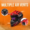 OUMURS Adult Dirt Bike Helmet ATV Helmet with Goggles Gloves