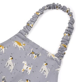 COLORFUL CANDY STYLE LAURA ASHLEY DOGS N1253330 Children's Apron, Boys Triangle Width Set, Elementary School Students, 5.2 - 63.0 inches (130 - 160 cm), Easy to Put on and Take Off