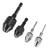 QWORK Keyless Drill Chuck Set, 4 Pieces 1/4, 1/8, 1/16