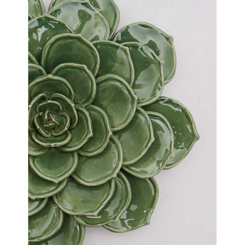 SEINHIJO Ceramic Flower Wall Decor 3D Wall Art Sculpture Home