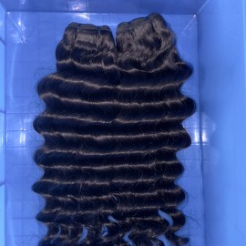 Raw Cambodian Hair Unprocessed Vietnamese Raw Burmese Curly Bulk Indian Hair Bundles Wholesale Human Hair Extensionscolor: 1pcs bundle Loose deep wave, Stretched Length: 18 in