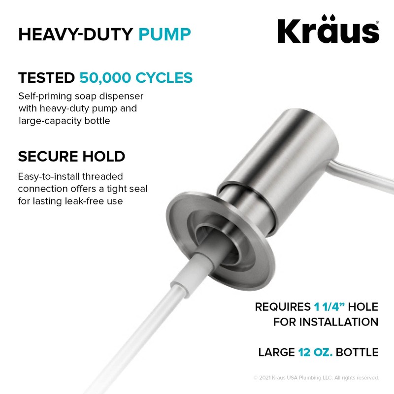 KRAUS Kitchen Soap and Lotion Dispenser in Spot Free Stainless