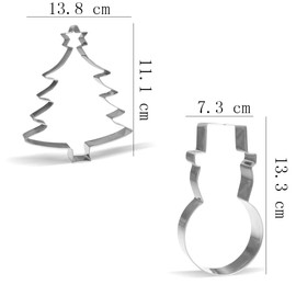 Giant Christmas Cookie Cutter Set - 5 Piece - Stainless Steel