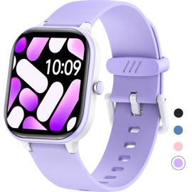 HENGTO Fitness Tracker for Kids, IP68 Waterproof Activity Tracker, Pedometer, Heart Rate Monitor, 19 Sports Modes, Great Gift for Kids (Purple)