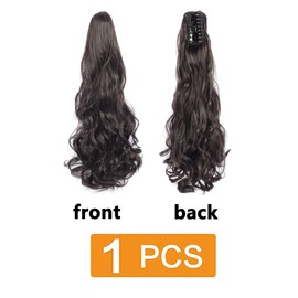 prinfantasy MW002 Long Thick Messy Curly Jaw Claw Ponytail Hairpieces Extensions Ponytail Clip in Hairpiece