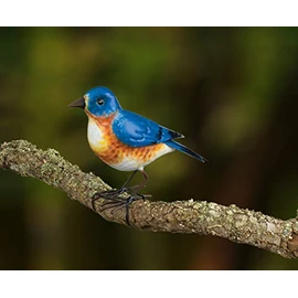 Wonders-Shop-USA Metal Songbird Bird Indoor/Outdoor Decor for Garden Bluebird