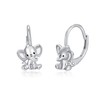 Sterling Silver Elephant Hoop Earrings Elephant Gifts Elephant Jewelry for