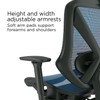 Staples Dexley Ergonomic Mesh Swivel Task Chair, Blue (UN59375)