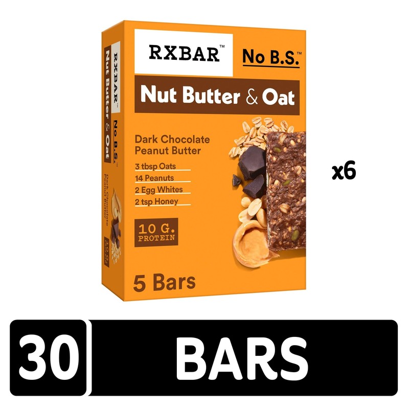 RXBAR Nut Butter and Oat Protein Bars, Protein Snacks, Snack