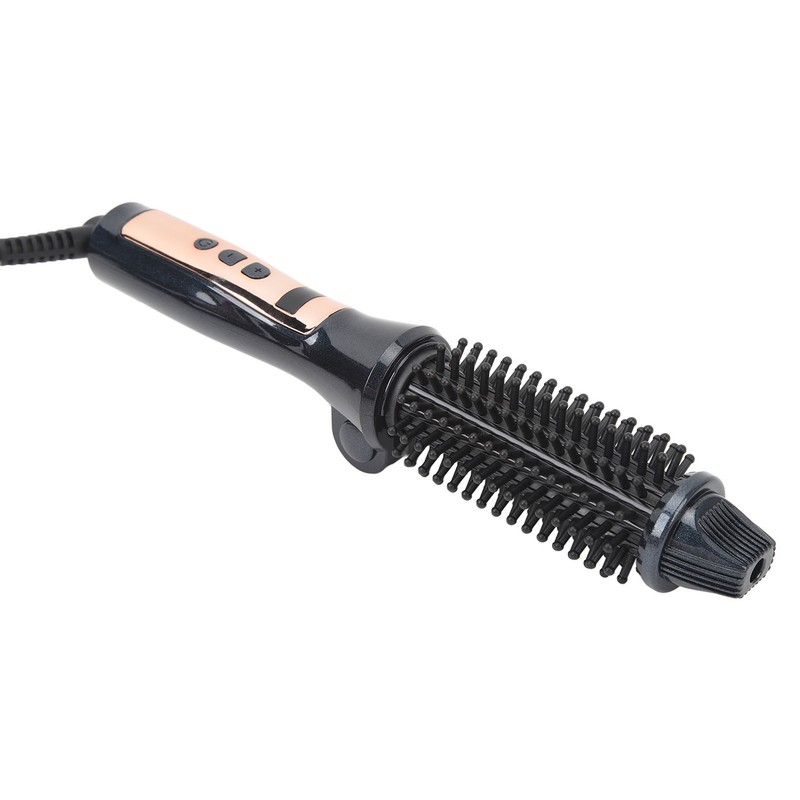Foldable Hair Curler Straightening Brush Adjustable Temperature Anti Scald Ceramic
