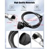 2 Pack Shampoo Bowl Sprayer Head with Black Rubber Hose