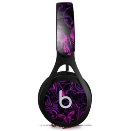 Skin Decal Wrap Compatible with Beats EP Twisted Garden Purple and Hot Pink Skin Only Headphones NOT Included