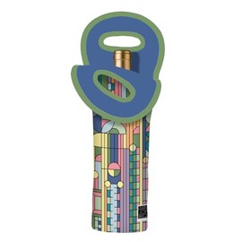 RainCaper Wine Bottle Carrier Tote with Handles, Single, Frank Lloyd Wright Saguaro Forms | Waterproof, Wine Accessories and Gifts for Women, Wedding Gift, Travel