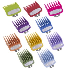 10 Pieces of Cutting Guide Comb Anself Hairdressing and Hairdressing Tool Set with Magnetic Adsorption Colorful Limit Comb Set Compatible with WAHL Electric Hair Clippers