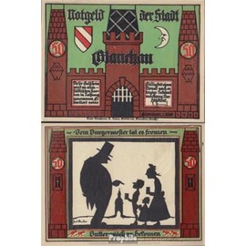 Prophila Collection Banknote Glauchau Emergency Money: 436.1 a 1. Dem Burgermester tät Notgeld Stadt Glauchau 1921 50 Pfenning Buttermilk Series (Banknotes for Collectors - No Payment Method)