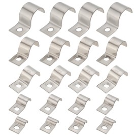 LT Easiyl 50pcs 304 Stainless Steel Single-Hole P-Type Clip for EMT Conduits Pipe Fixing Tubing Gas Pipe Cable Clamp Fixing(M6 M10 M16 M18 M22)