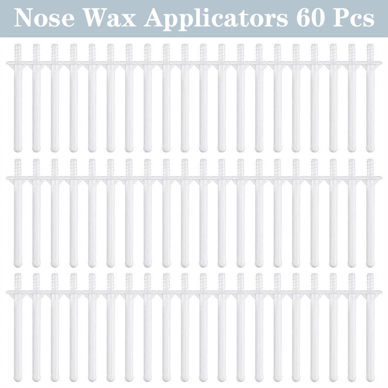 60 Pieces Plastic Wax Applicator Wands with Disposable Spatulas for
