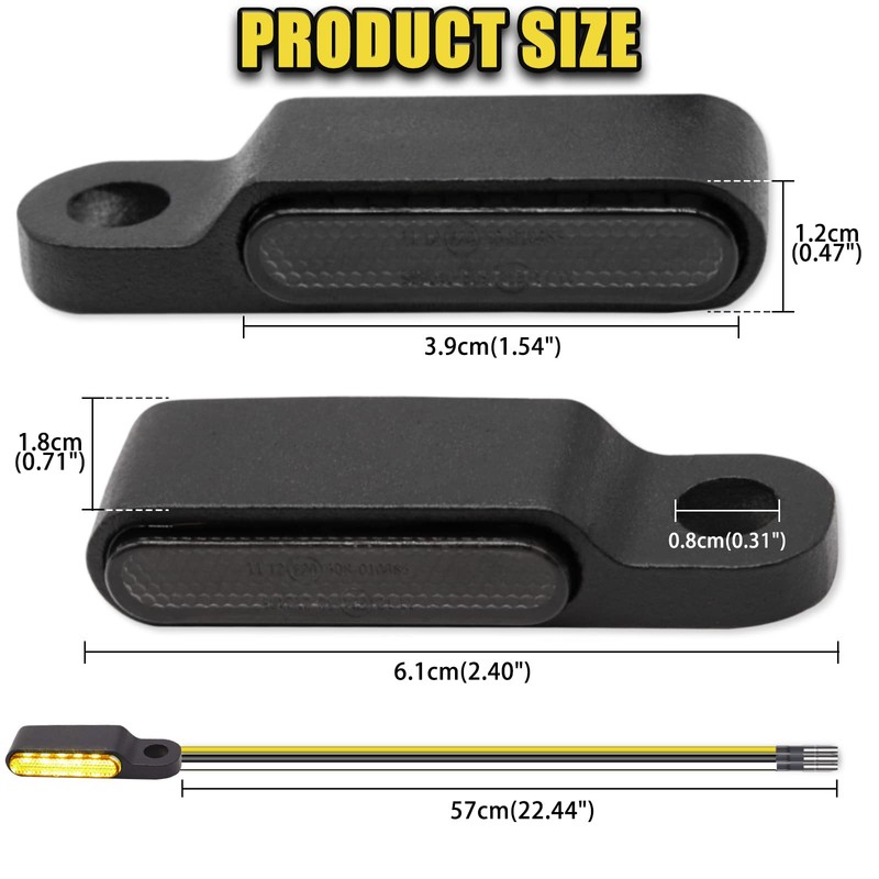 DREAMIZER Universal Motorcycle Handlebar LED Flowing Water Turn Signal Mini