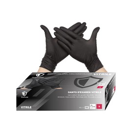 OneProtek Disposable Gloves - Black - Vitrile Gloves - Nitrile Vinyl Mix - 100 Pieces/Box - Size S - Latex-Free - Durable and Versatile - Protection from Chemicals