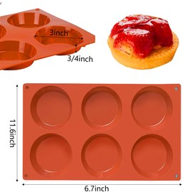 Septe 2Pcs 6 Cups Silicone Egg Bite Molds,Silicone Muffin Pans for Air Fryer, Non-Stick cupcake molds for baking