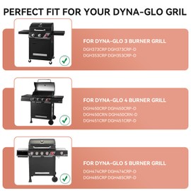 Gcostar Grill Heat Plate Replacement for Dyna-Glo 5 Burner DGH474CRP DGH485CRP DGH483CRP, Dyna-Glo 4 Burner DGH450CRP Grills, Porcelain Steel Heat Plate for Revoace GBC1793W, 5 Pack