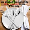 Hammered Salad Forks Set of 6, E-far Stainless Steel Appetizer