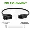 AMHTDOL OBD1 to OBD2 Adapter for Honda 3 Pin Cable,Compatible