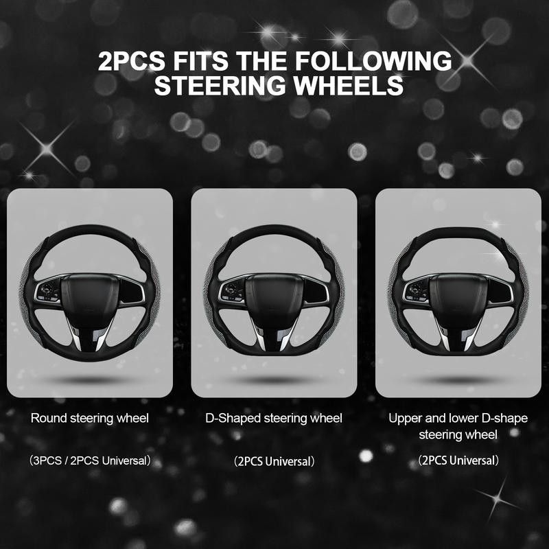 Queen's Land Diamond Bling Car Steering Wheel Cover with Crystal