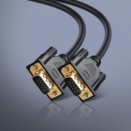 PNGKNYOCN VGA to VGA Cable, 0.5 m VGA 15 Pin 1080P Full HD Male to Male Monitor Video Adapter Cable for Computer PC Monitor Laptop TV Projector and More (0.5 m)