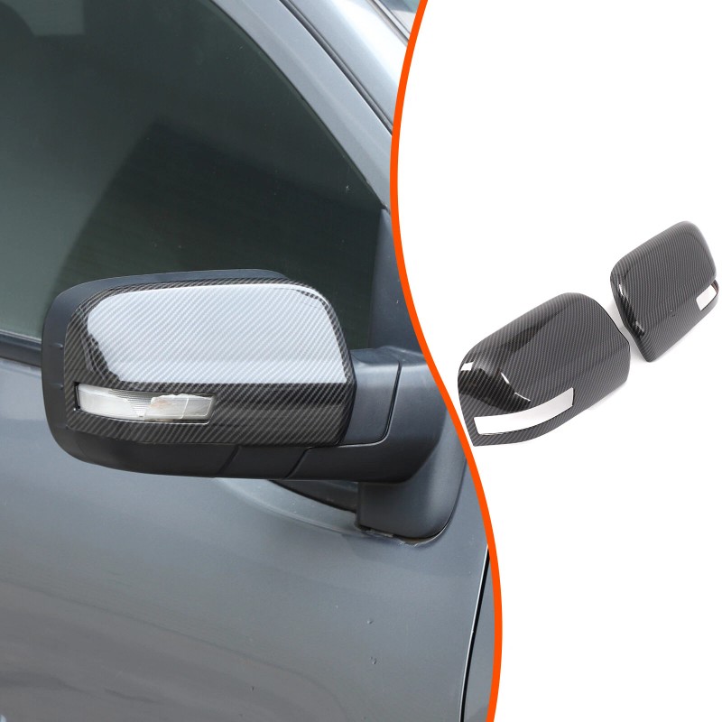 Carbon Side Rearview Mirror Cover Cap For Nissan TITAN 2016-2023