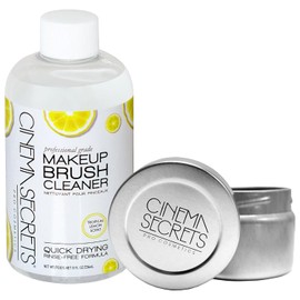 MAKEUP BRUSH CLEANER PRO STARTER KIT 8OZ+TIN,LEMON