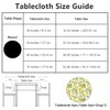 VVA Round Lemon Tablecloth Waterproof Washable Wipeable Resistant Polyester Lemon