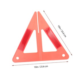 ULTECHNOVO 1 Set Safety Reflective Emergency Triangle Sturdy Car Road Warning Sign Lightweight Portable for Roadside Assistance for Trailers Maintenance Vehicles
