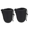 Tofficu 2PCS Shockproof Neoprene Camera Lens Pouch for DSLR Compact