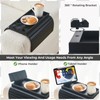 LOVYANXUE Bamboo Sofa Arm Tray Armrest Table with 360° Rotating