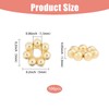 CHGCRAFT Pack of 100 Flower Spacer Beads 18K Gold Plated