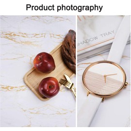 Meking 2x2ft Photo Backdrop Boards Marble & Monochrome Background for Flat Lay Backdrop Food Photography Tabletop Props Realistic Single Sided Kit-4pcs 4 Patterns