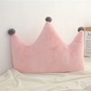 Plush Crown Pillow Sofa Bed Back Cushion, Home Bedroom Bedside