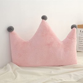 Plush Crown Pillow Sofa Bed Back Cushion, Home Bedroom Bedside Cushion Office Nap Pillow, Fluffy Throw Pillows Decorative Back Cushions, 20 * 15 Inch