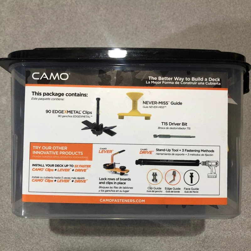 CAMO EDGEXMETAL Clips Hidden Universal Deck Fasteners (90 Ct) Stainless
