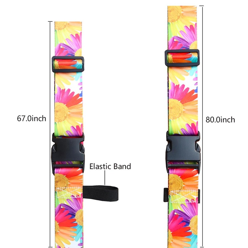XiOiOiX Luggage Straps, TSA Approved, Easy Pack, Organized, Sunflower